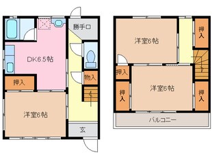 伊藤様メゾネットの物件間取画像